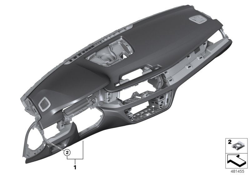 Genuine BMW 51459388842 G11 Instrument Panel Leather SCHWARZ/COGNAC (Inc. 740e, 740LdX & 740LeX)