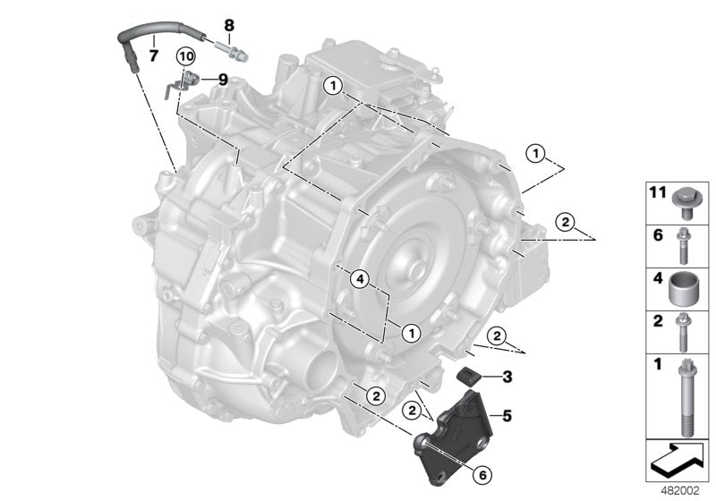 Genuine BMW 24148604292 F46 I12 Cover For Starter (Inc. Cooper SE ALL4, i8 & 218i)