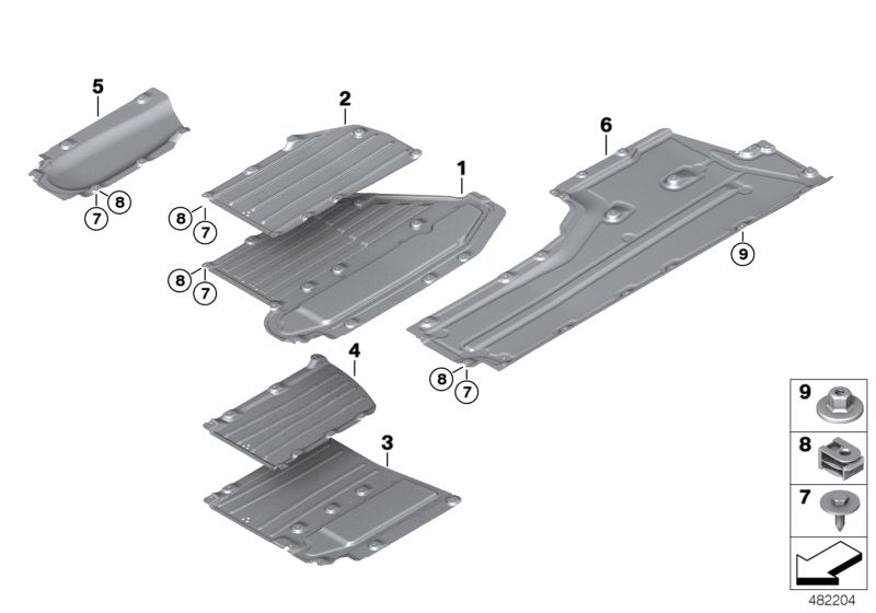 Genuine BMW 51757374688 G16 Underbody Panelling, Side On Right (Inc. 840dX, 840i & M850iX)