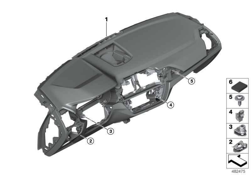 Genuine BMW 51457937974 G01 G02 Dashboard Sensatec Head-Up Display SCHWARZ/BEIGE (Inc. X4 & X3 20i)