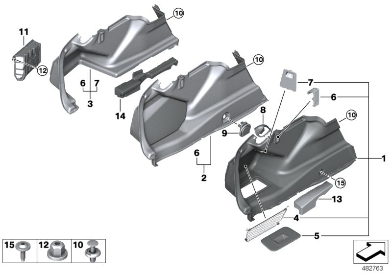 Genuine BMW 51477418297 G30 Pad, Side Member, Left PHEV (Inc. 530e & 530eX)