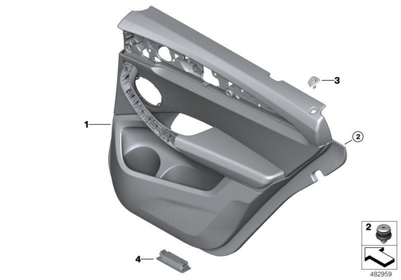 Genuine BMW 51427940285 G01 Door Trim Panel, Rear, Left CANBERRABEIGE (Inc. X3)
