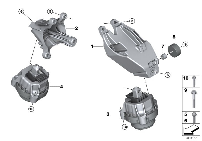 Genuine BMW 22117934645 G15 G05 Bush (Inc. 740LiX, 740iX & X4 M40iX)