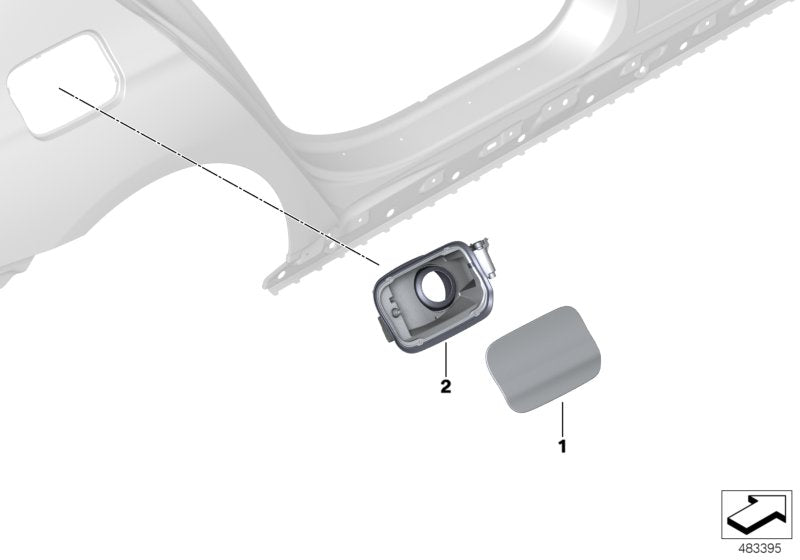 Genuine BMW 51917358709 G11 Fill-In Flap (Inc. 740e, 750dX & 725d)