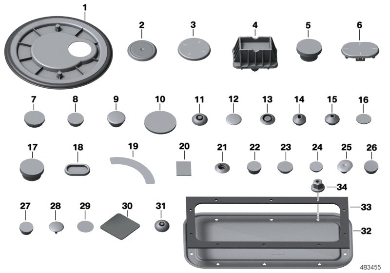 Genuine BMW 07147180506 F83 Paint Plugs With Hot-Melt Adhesive Ring D=25mm (Inc. 328dX, X1 20i & 218d)