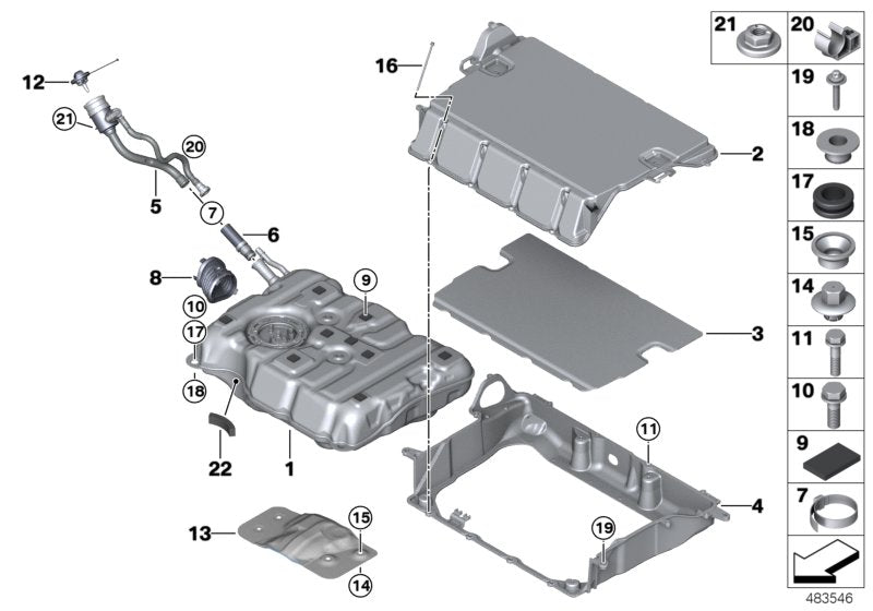 Genuine BMW 16117388297 G30 G11 Grommet (Inc. 745LeX, 530eX & 740Le)