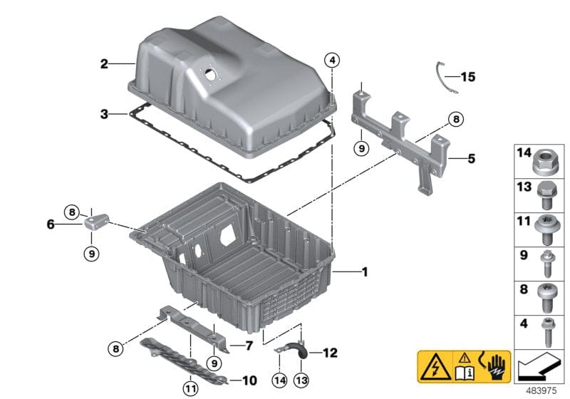 Genuine BMW 61258624661 Underride Protection (Inc. 225xe & Cooper SE ALL4)