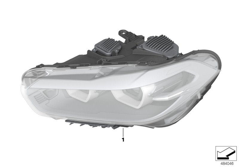 Genuine BMW 63117420438 F39 Headlight, Halogen, Right (Inc. X2)