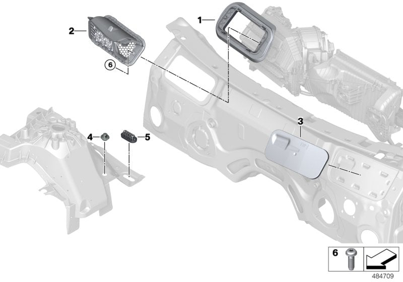 Genuine BMW 64319364878 Sealing Frame (Inc. X4)