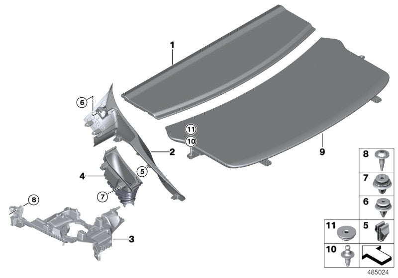 Genuine BMW 51477337197 Trim Panel, Railing Left SCHWARZ (Inc. 435dX, 428iX & 418d)