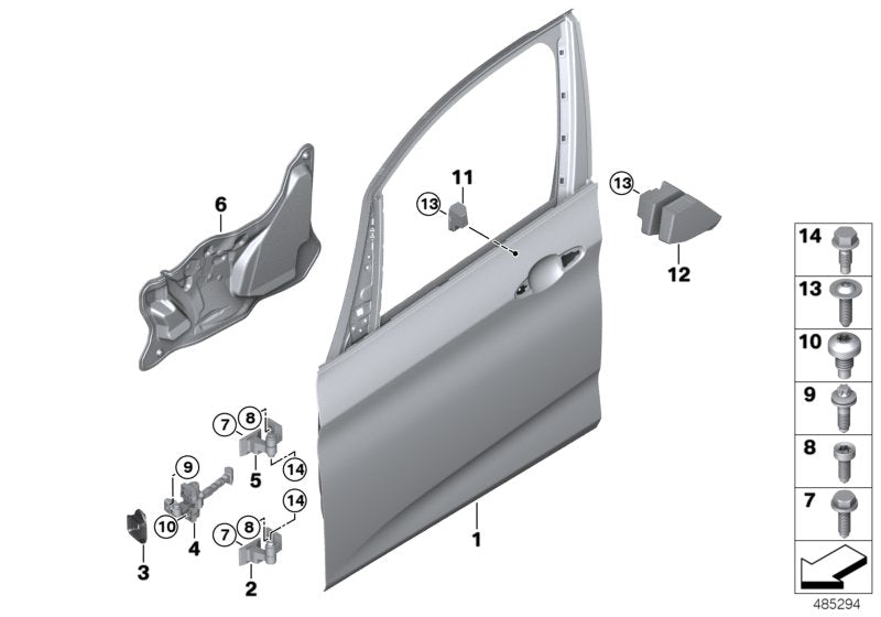 Genuine BMW 51487393025 F46 Crashpad, Door, Front Left (Inc. 218dX, 214d & 218i)