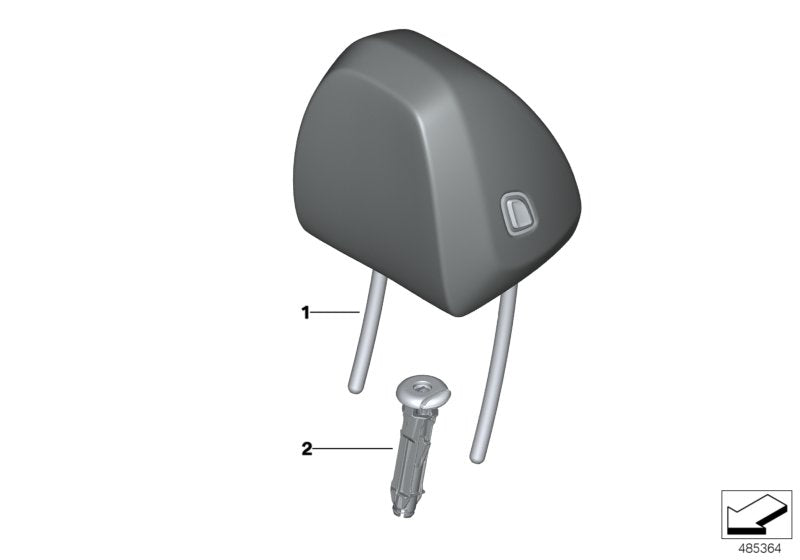 Genuine BMW 52107452005 G32 G30 G31 Headrest Basis, Leather LCEW ELF.WEISS (Inc. 520d, 520d ed & 540i)