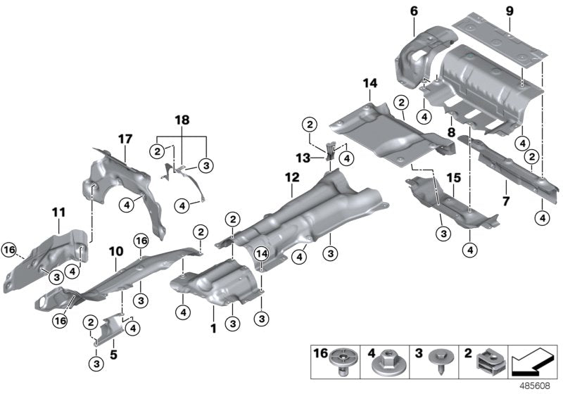 Genuine BMW 51488060077 F90 Fuel Tank Heat Insulation (Inc. M5)