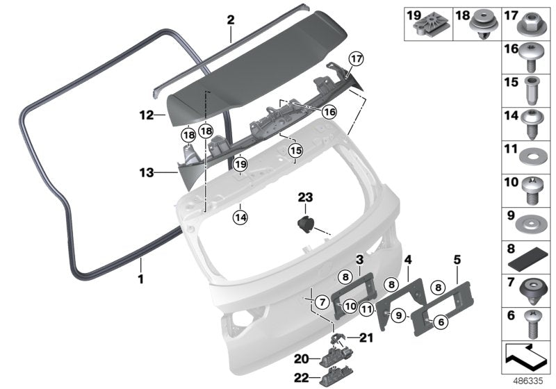 Genuine BMW 51248082246 Spoiler Upper Shell Primed (Inc. X3 M)
