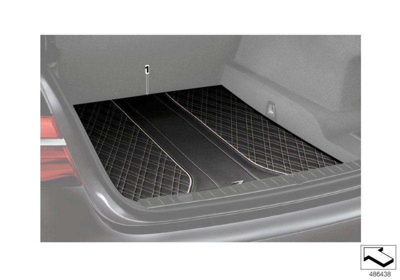Genuine BMW 51472451765 G11 Floor Mat Exklusiv SCHW./BEIGE (Inc. 750dX, 730i & 750LdX)