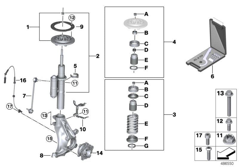 Genuine BMW 31308009872 Right Guide Support GTS (Inc. M4 GTS)