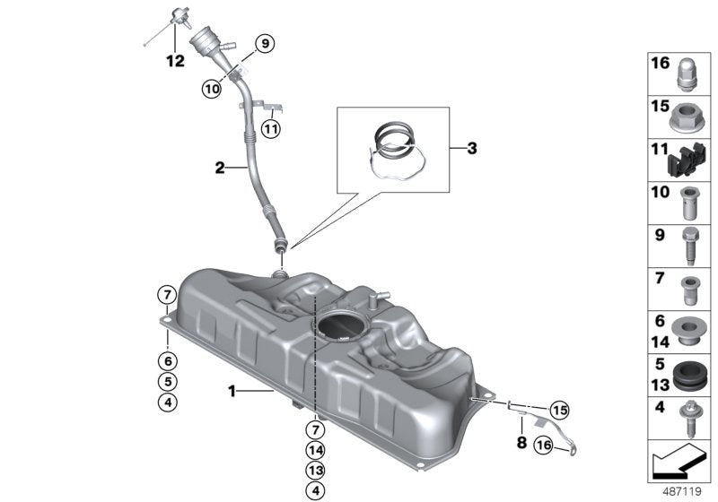 Genuine BMW 16137339229 I15 I12 Wire Holder, Two-Place 2X6,5 (Inc. i8)