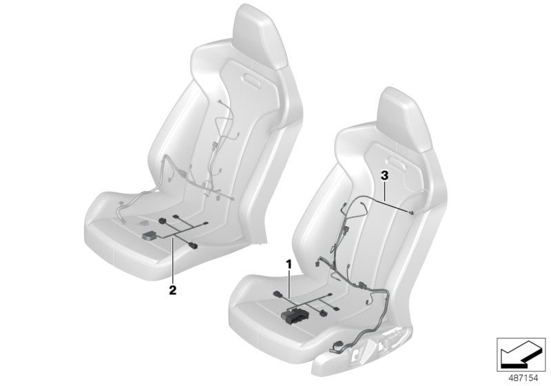 Genuine BMW 61129436221 G20 G21 Wiring Set Seat Right (Inc. 330i, 320dX & 330e)