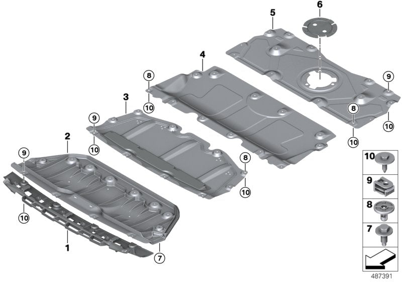 Genuine BMW 51757428142 G20 G21 Engine Encapsulation, Front (Inc. M340i, 330i & 330iX)