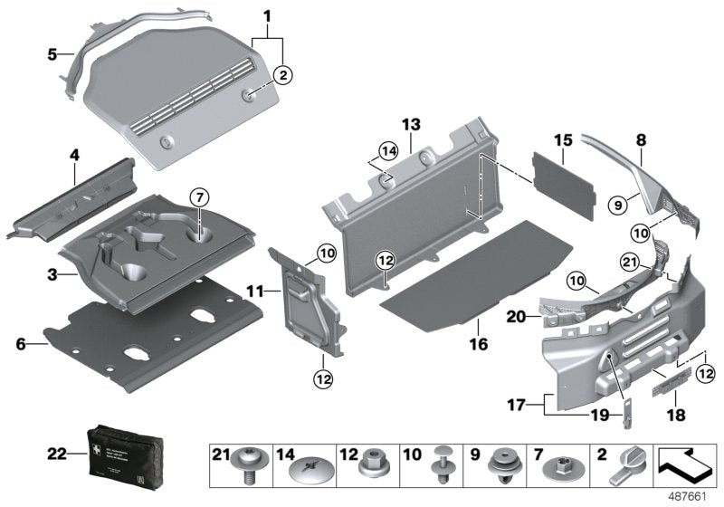 Genuine BMW 51477456184 I15 Trim Panel, Trunk, Top, Right (Inc. i8)