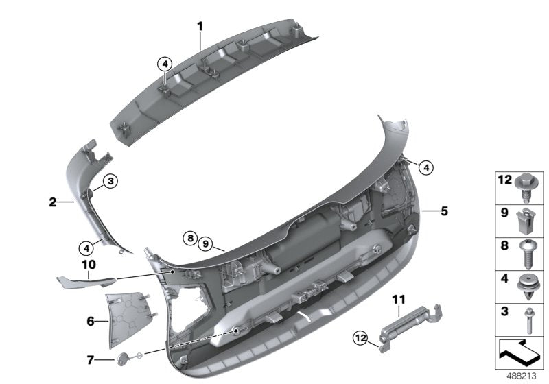 Genuine BMW 51247469916 F39 Vibration Absorber Trunk Lid (Inc. X2)