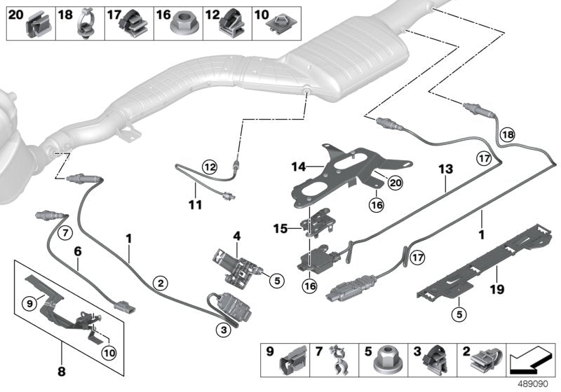 Genuine BMW 13628573934 G15 G20 G02 Bracket, Nox / Sensor Pm Cable (Inc. 840iX, 840i & 330d)