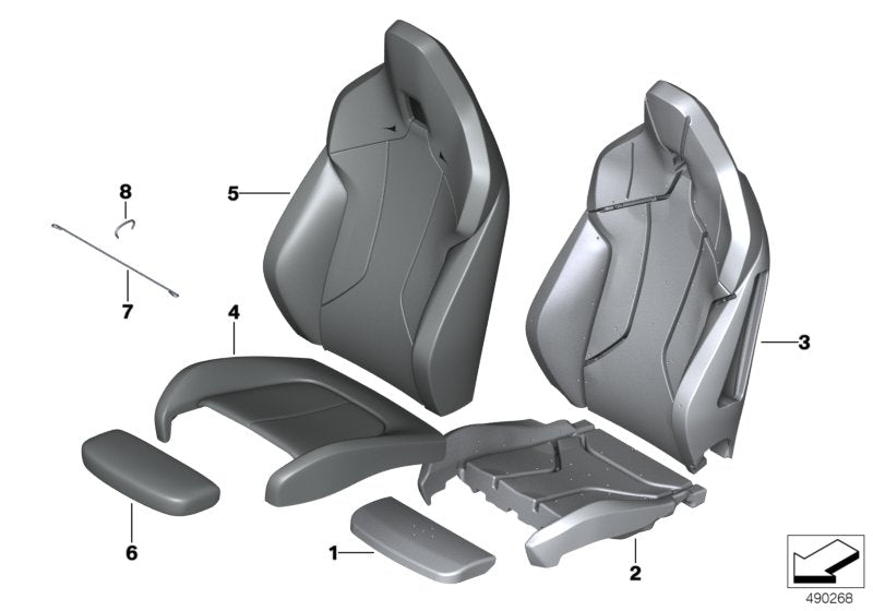 Genuine BMW 52107451359 F40 Sports Seat Upholstery Parts (Inc. M135iX, 118d & 116d)