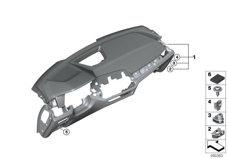 Genuine BMW 51459471905 G05 G07 Dashboard Sensatec Head-Up Display SCHWARZ/WEISS (Inc. X7)