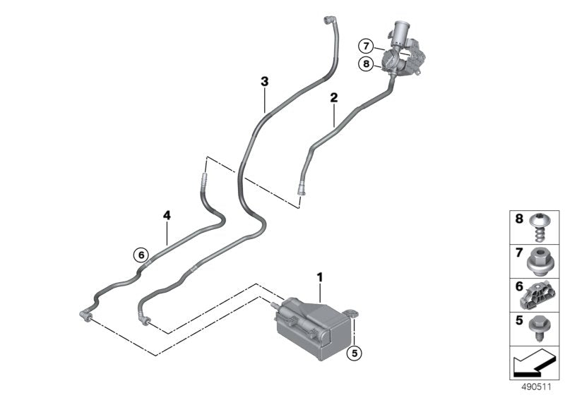 Genuine BMW 16137439939 G07 Breather Line (Inc. X7)