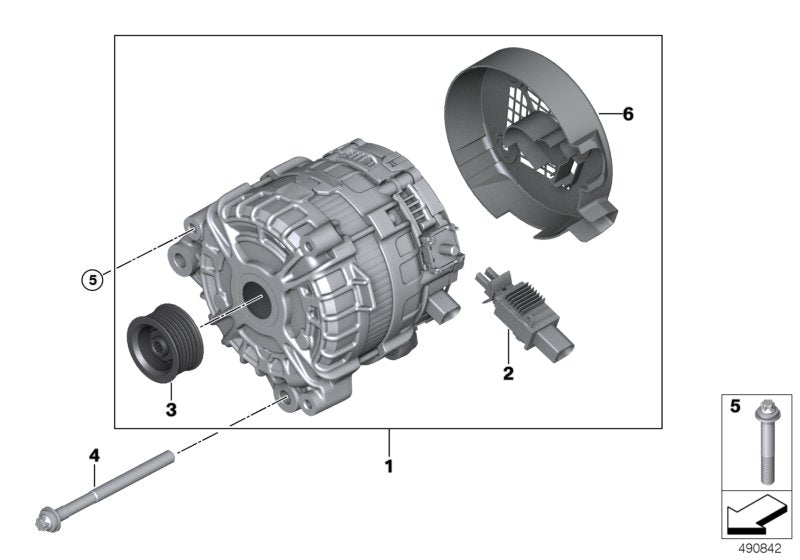 Genuine BMW 12318635482 G14 G16 Cover Cap, Alternator (Inc. 520d, 540i & 530d)