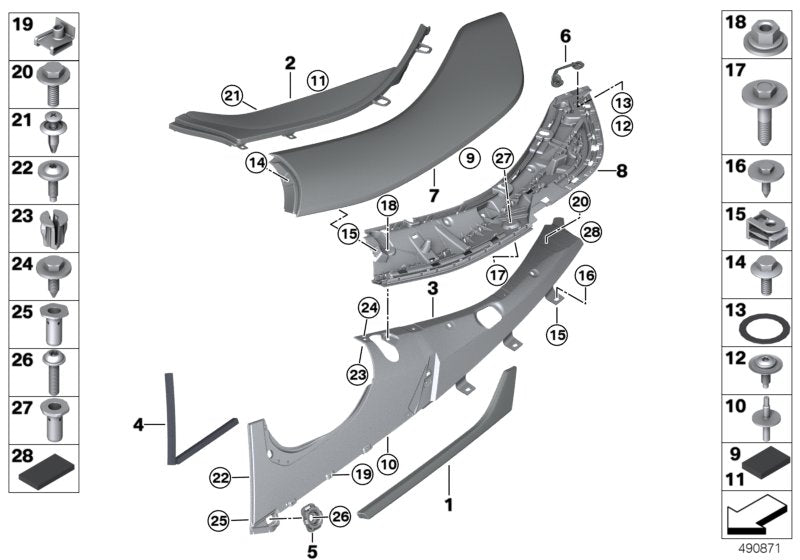 Genuine BMW 51447482034 I15 Adjustment Element (Inc. i8)