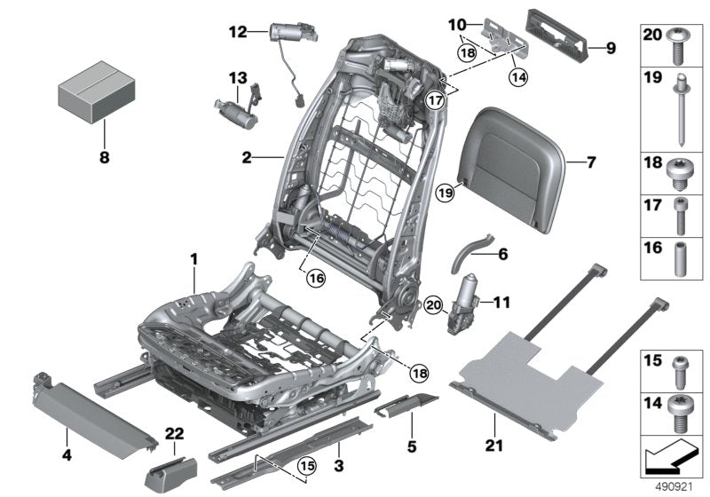Genuine BMW 52107412247 Cover, Seat Rail, Rear Left SCHWARZ (Inc. 750LiX, 750iX & 740Li)
