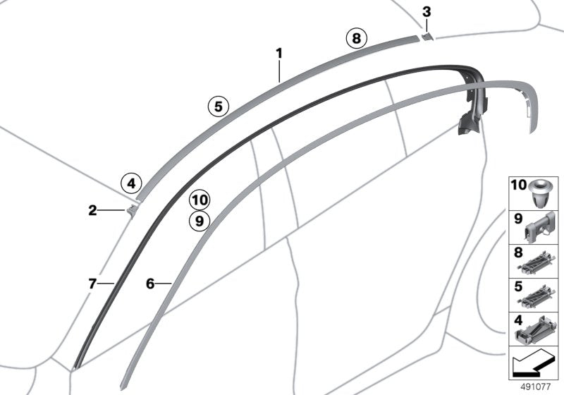 Genuine BMW 51767275303 Gasket Left (Inc. 650i, 640iX & 640dX)