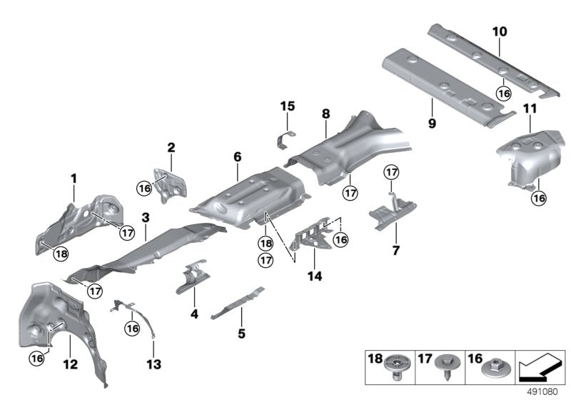Genuine BMW 51487446113 G05 Heat Insulation, Center Left (Inc. X5 45eX)