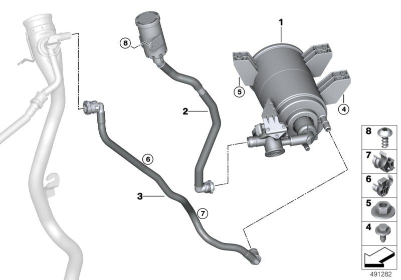 Genuine BMW 16117449055 G20 G21 Breather Line (Inc. 330i, 320i & 330iX)