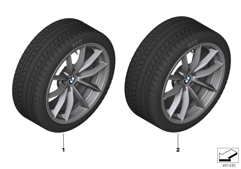 Genuine BMW 36112462580 G29 Rdc Wheel & Tire Set Winter Ferricgrey 225/50R17 98H (Inc. Z4 M40i, Z4 30i & Z4 20i)