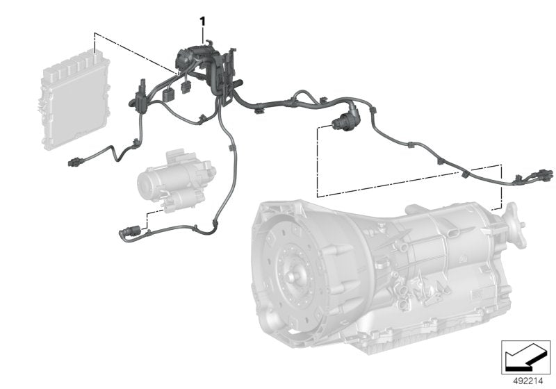 Genuine BMW 12538664897 G21 G20 G01 Wiring Harness, Engine Trans. Module 4WD (Inc. X3 M40iX, X4 M40iX & M340iX)
