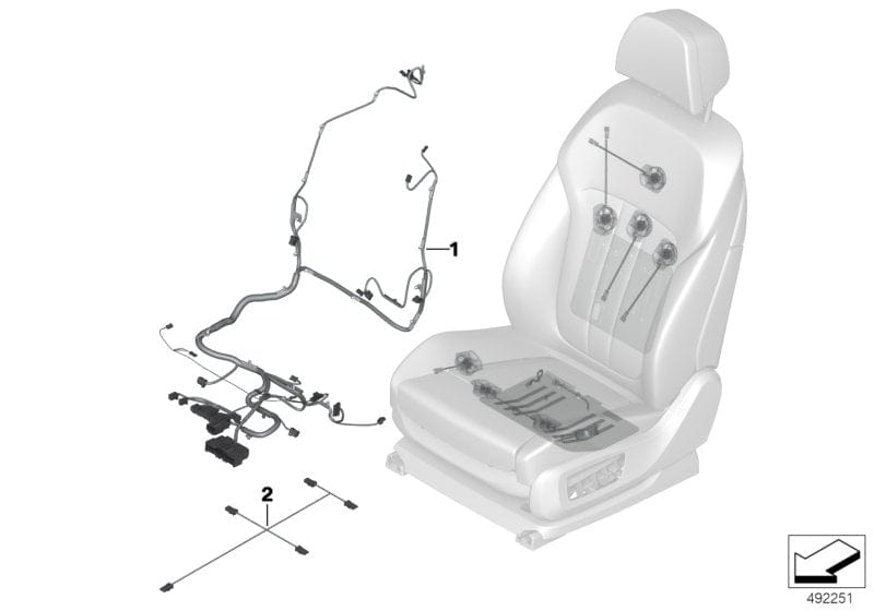 Genuine BMW 61128714227 G05 G07 Wiring Set Seat Right (Inc. X5)
