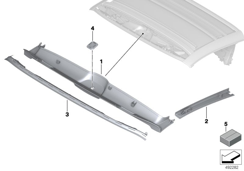 Genuine BMW 54349498365 I15 Frame Rail For Front Brace (Inc. i8)