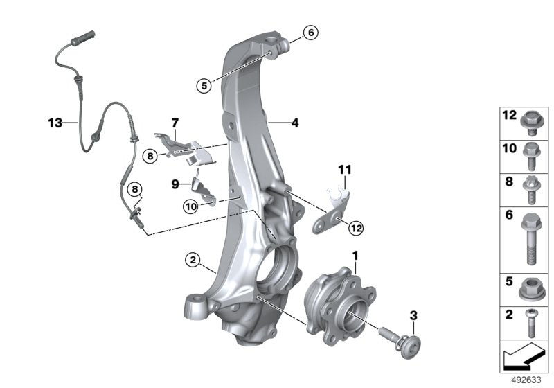 Genuine BMW 34306876374 G07 G05 G06 Holder, Brake Hose, Right (Inc. X7 M50iX, X5 40iX & X6 M50dX)
