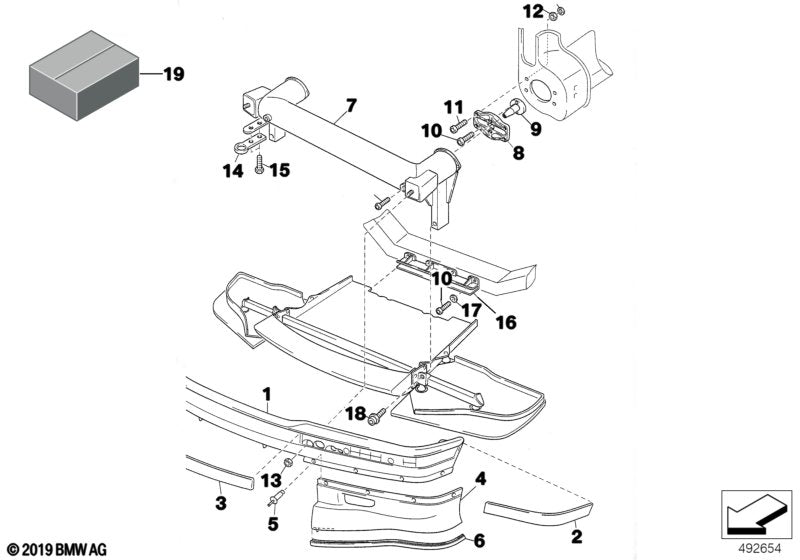 Genuine BMW 51112485944 Holder (Inc. E36 320i)