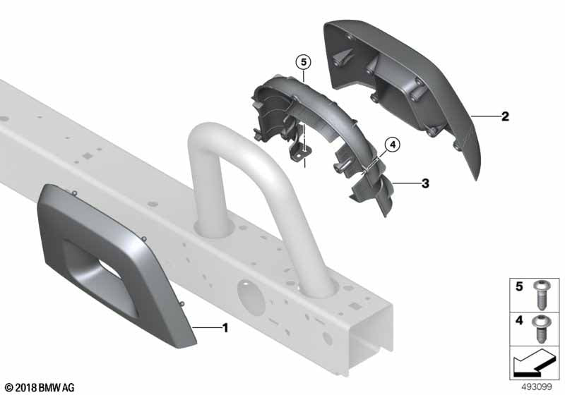 Genuine BMW 51467459684 Trim Roll Bar, Front Right
