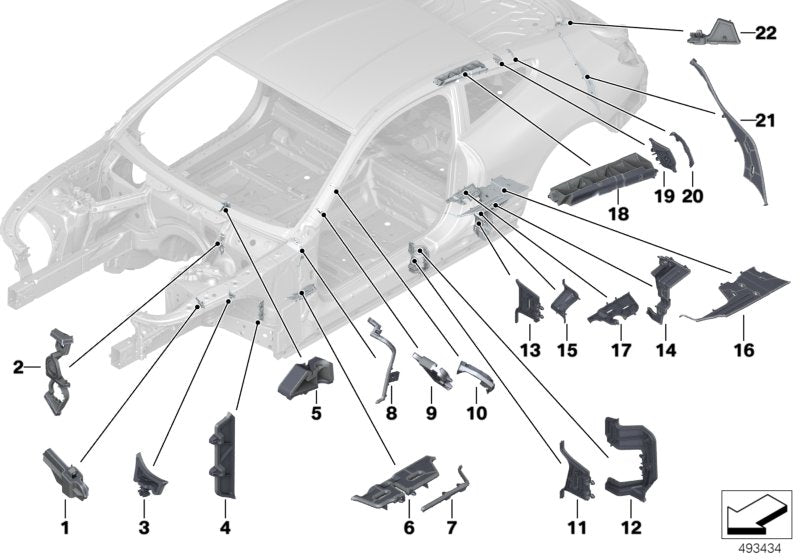 Genuine BMW 41007441994 F92 G15 Molded Part F Entrance, Outside Right (Inc. M850iX, 840i & M8)