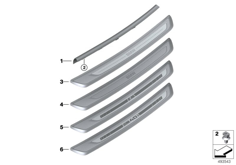 Genuine BMW 51477455682 G29 Cover, Entrance, Right SPORT LINE (Inc. Z4 20i & Z4 30i)