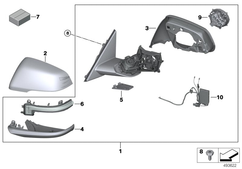 Genuine BMW 67139491196 G29 Mirror Electronics, Right (Inc. Z4 M40i, Z4 30i & Z4 20i)
