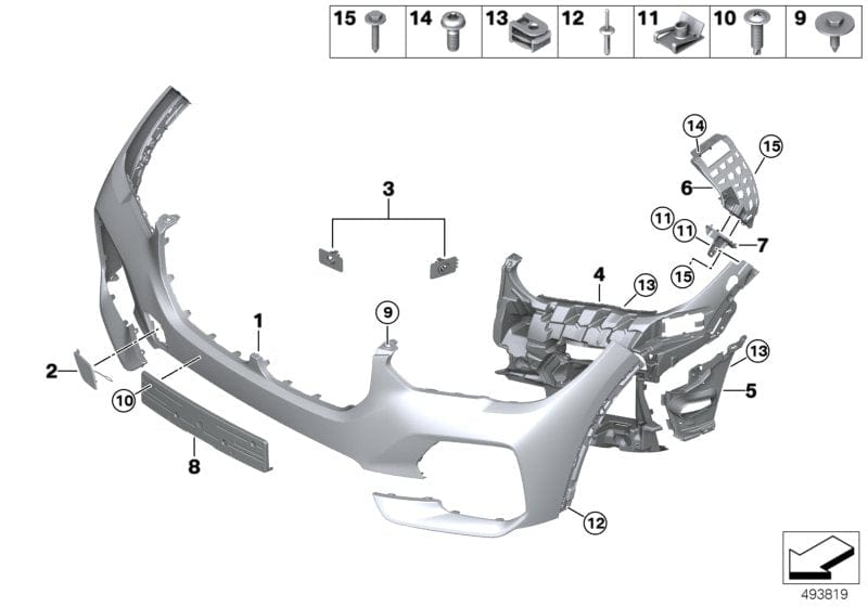 Genuine BMW 51117421849 G05 Guide, Bumper, Left (Inc. X5)