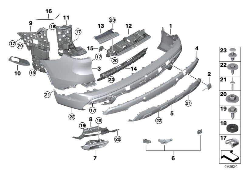 Genuine BMW 51127420651 G05 Mount For Bumper, Inside Left (Inc. X5)