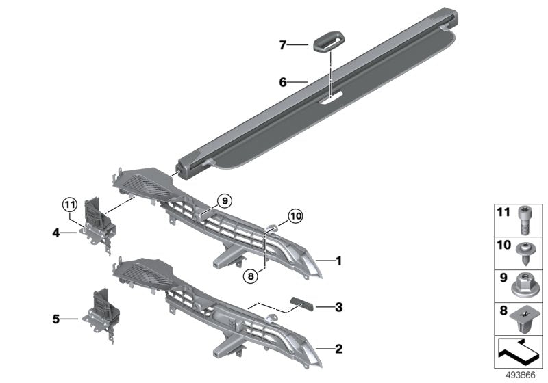 Genuine BMW 51477482461 G05 Trim Panel, Railing Left SCHWARZ (Inc. X5)