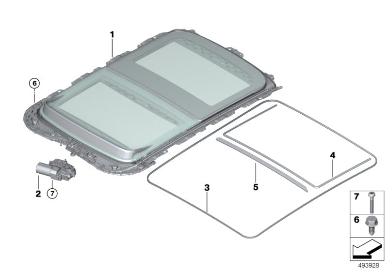 Genuine BMW 54107379621 F55 Rain Gutter Seal (Inc. Cooper ALL4, JCW ALL4 & Cooper D)