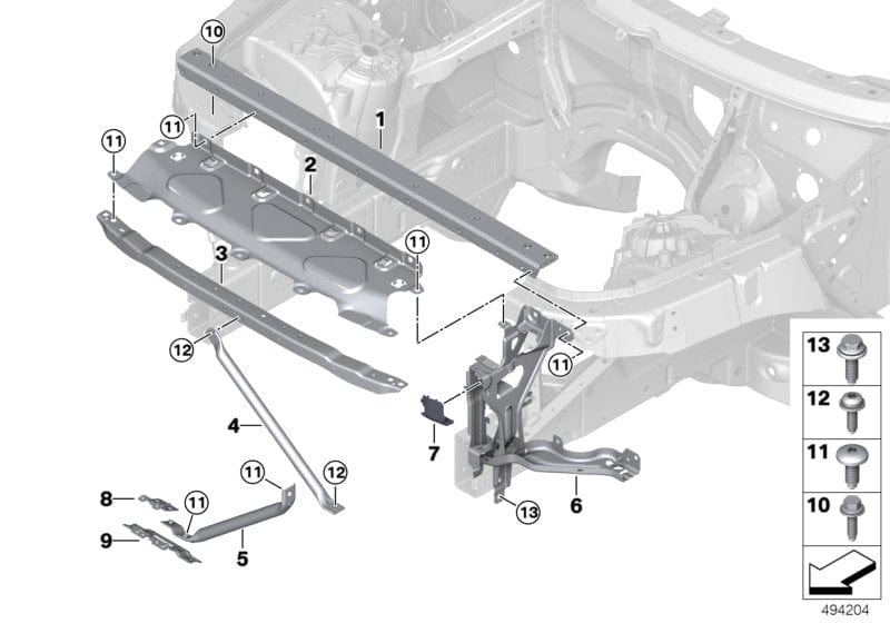 Genuine BMW 51647421727 G07 G05 G06 Lock Panel, Left (Inc. X6 M50iX & X5)
